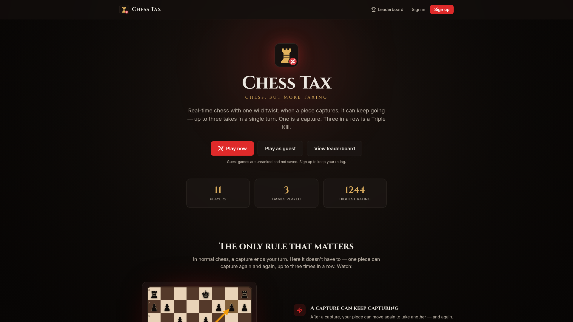 Chess Tax, a project by Khizer Husain